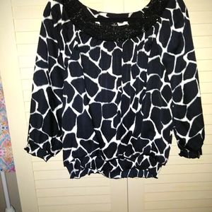 Alfani animal print blouse like new!